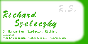 richard szeleczky business card