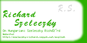 richard szeleczky business card